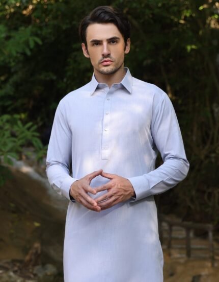 SKY BLUE BLENDED KAMEEZ SHALWAR | JJKS-A-33240